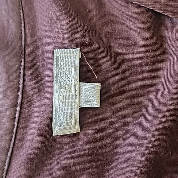 Tamsen silk/modal blend printed quarter button down belted dress - Picture 9 of 11